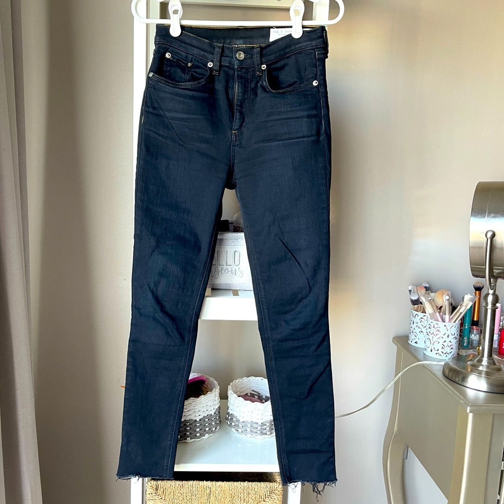 Rag&Bone Deep Blue High Rise Skinny Jeans
